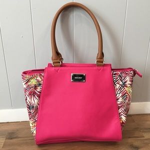 💞 Pink & Palm Tree Nine West Tote Purse 🌴